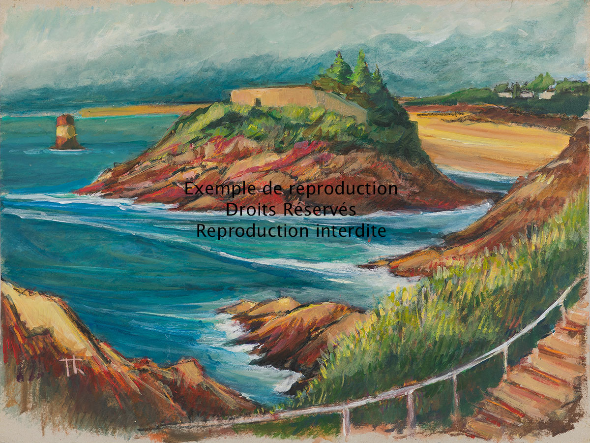 Chemin de ronde - Carton 60x80 - THORAVAL